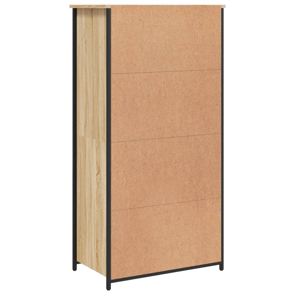 Visoka komoda boja hrasta 62 x 36 x 121,5 cm konstruirano drvo