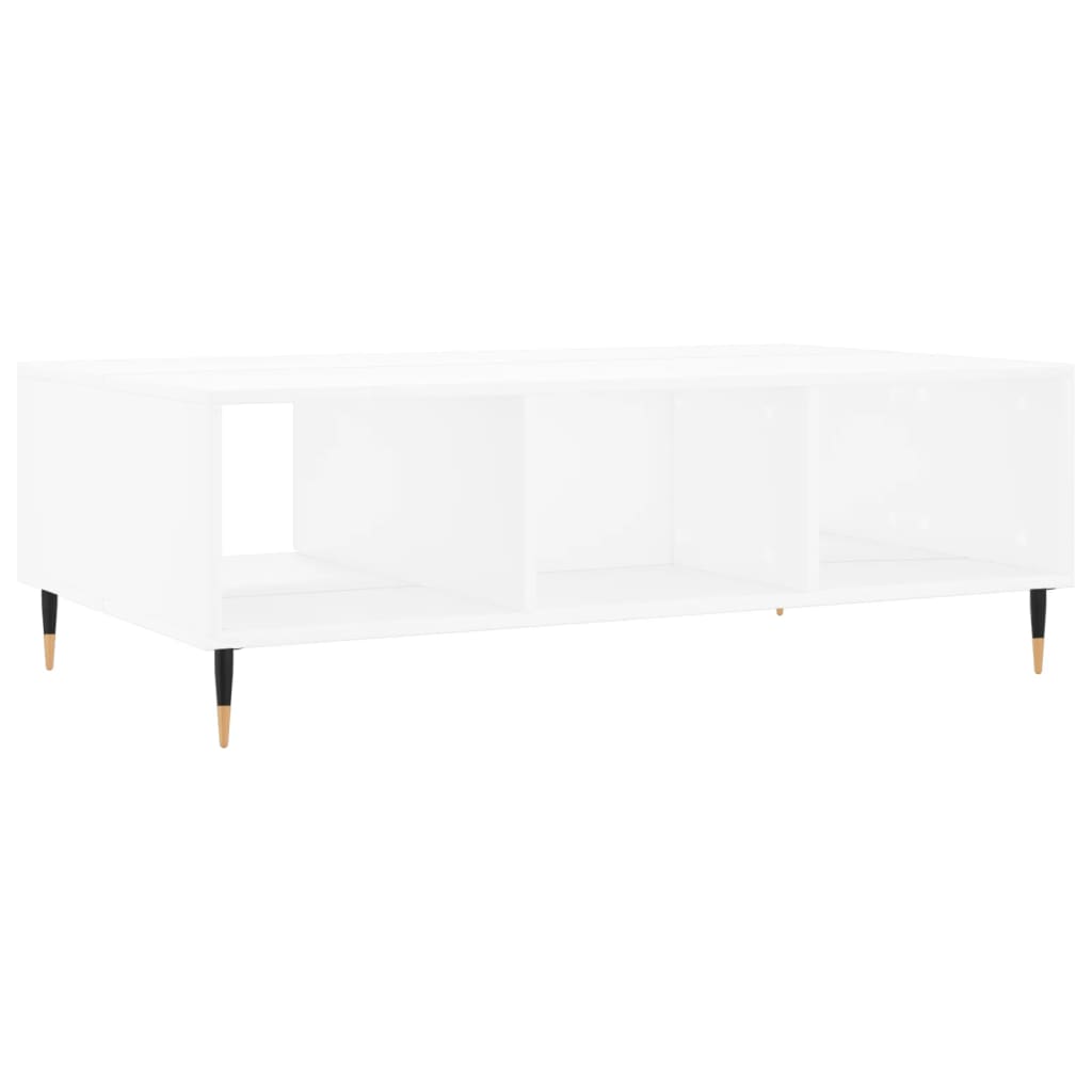 Stolić za kavu bijeli 104 x 60 x 35 cm od konstruiranog drva