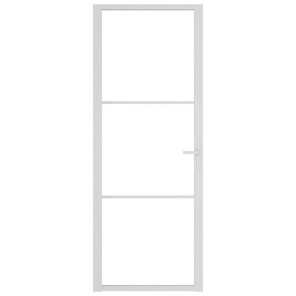 Unutarnja vrata 76 x 201,5 cm Bijela od ESG stakla i aluminija