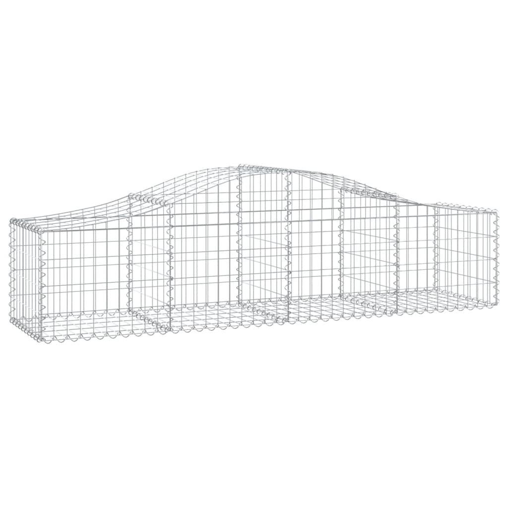 Lučne gabionske košare 4 kom 200x50x40/60 cm pocinčano željezo