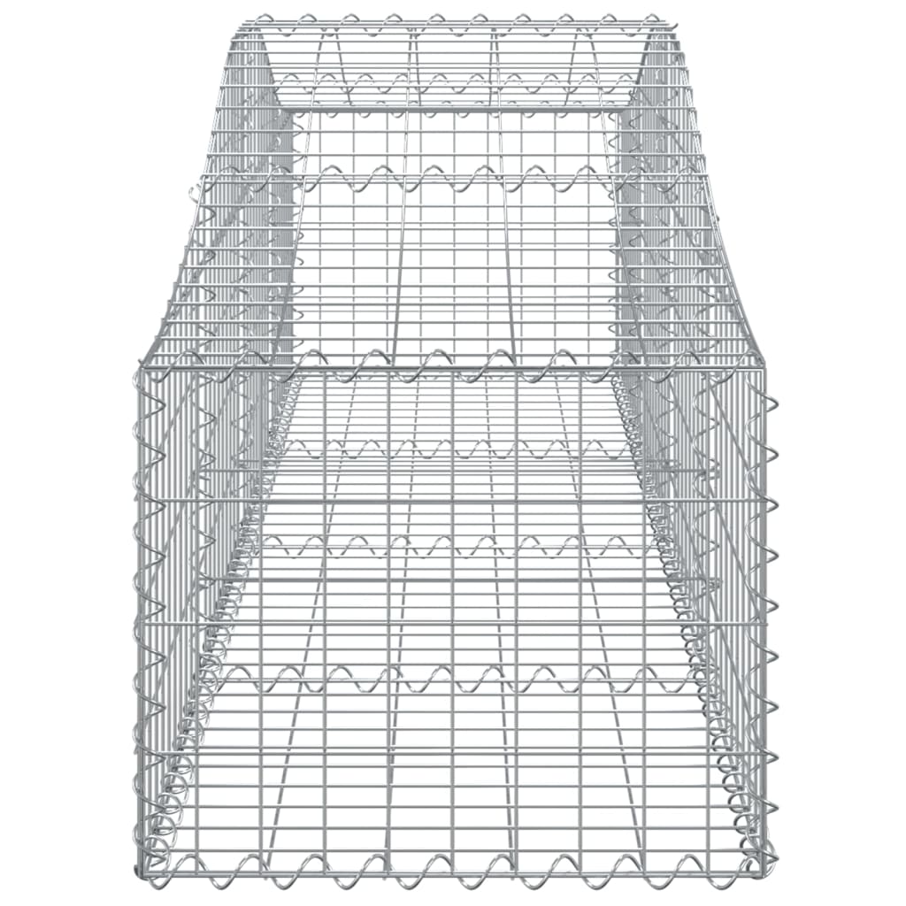Lučne gabionske košare 4 kom 200x50x40/60 cm pocinčano željezo
