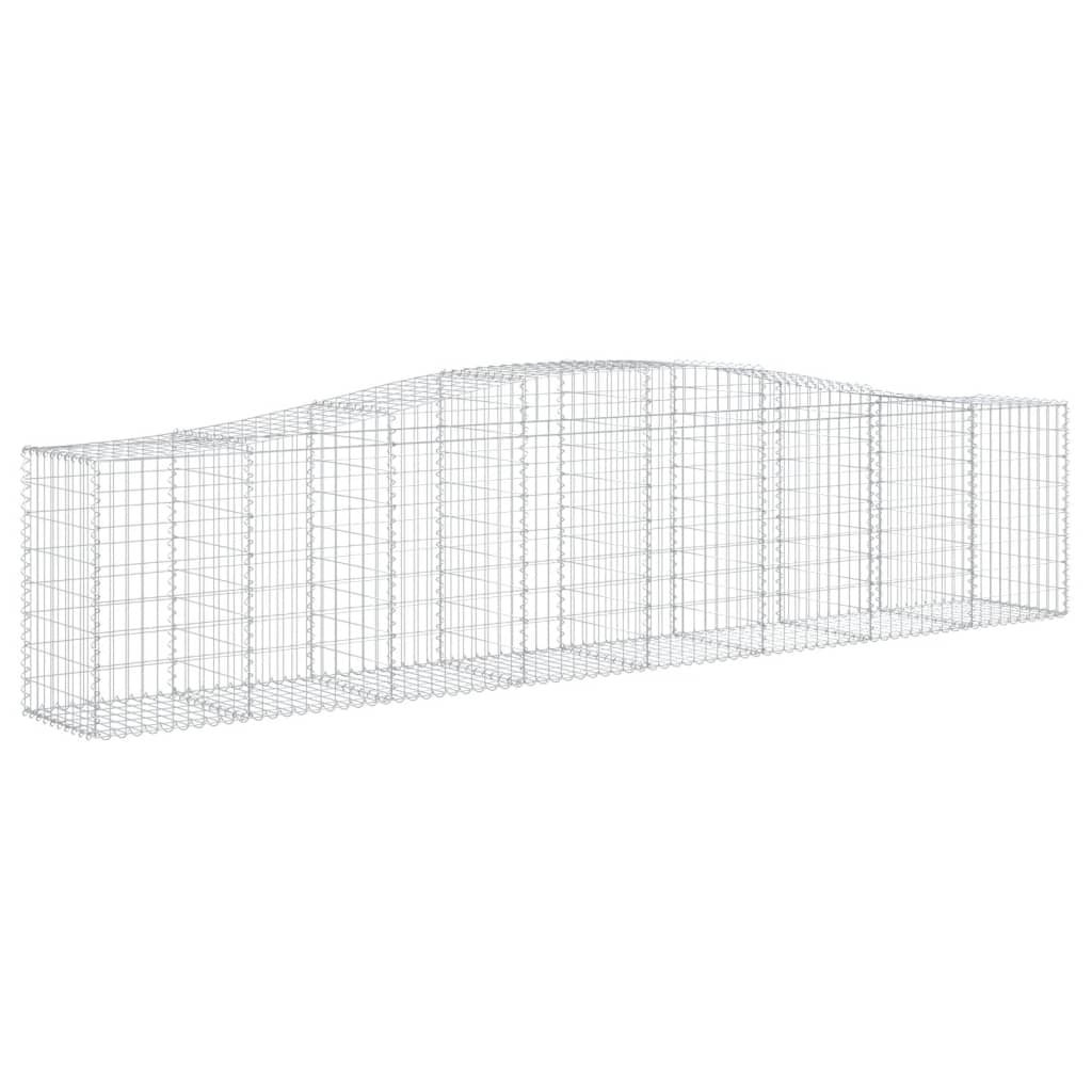 Lučne gabionske košare 3 kom 400x50x80/100 cm pocinčano željezo