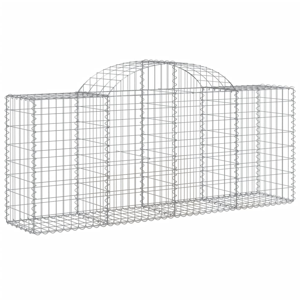 Lučne gabionske košare 3 kom 200x50x80/100 cm pocinčano željezo