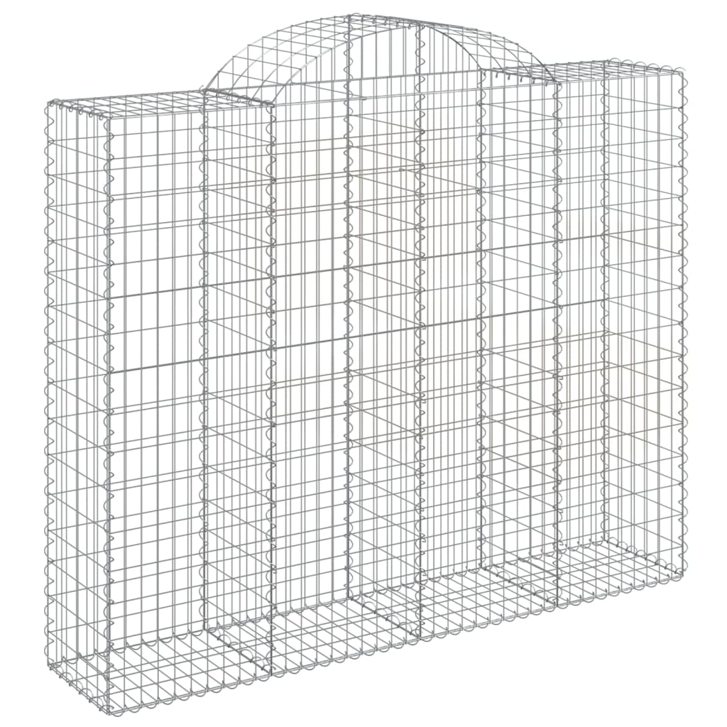 Lučne gabionske košare 9 kom 200x50x160/180cm pocinčano željezo