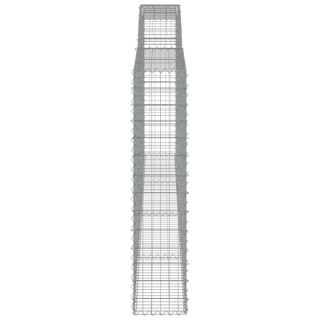 Lučne gabionske košare 2 kom 400x30x140/160cm pocinčano željezo