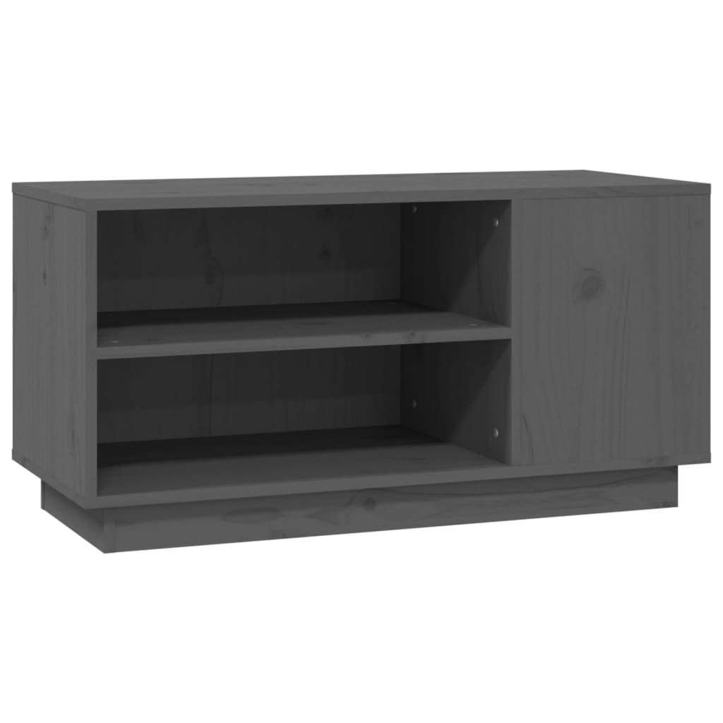 TV ormarić sivi 80 x 35 x 40,5 cm od masivne borovine