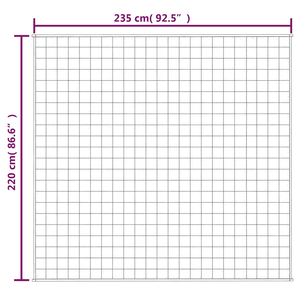 Teška deka svijetla krem 220x235 cm 15 kg od tkanine