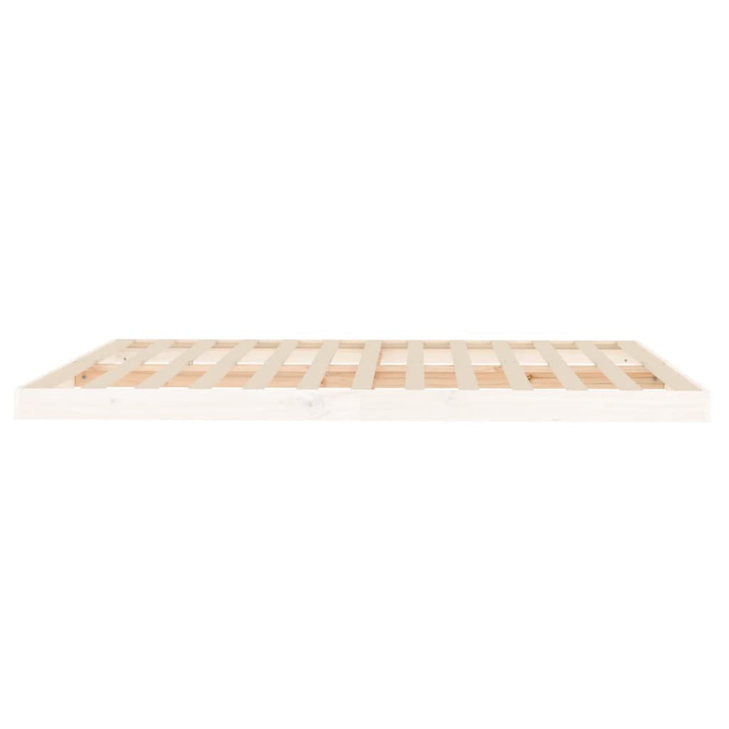Okvir za krevet bijeli 160x200 cm od masivne borovine