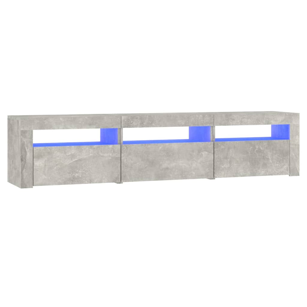 TV ormarić s LED svjetlima siva boja betona 180x35x40 cm