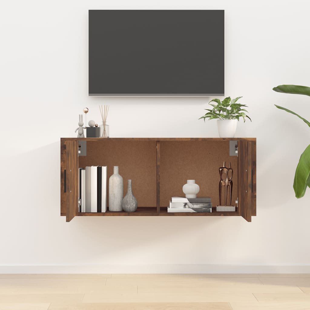 Zidni TV ormarić Boja dimljenog hrasta 100 x 34,5 x 40 cm