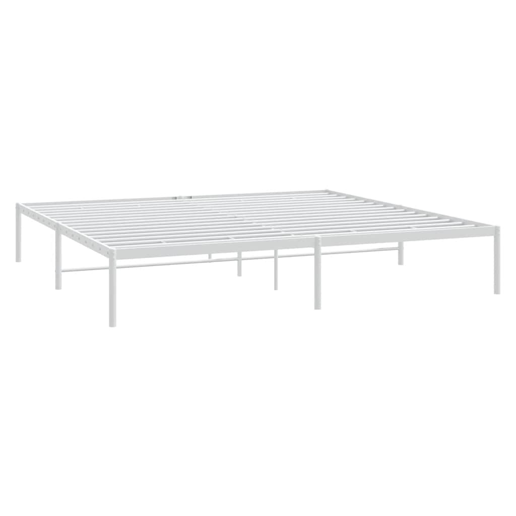 Metalni okvir za krevet bijeli 183x213 cm