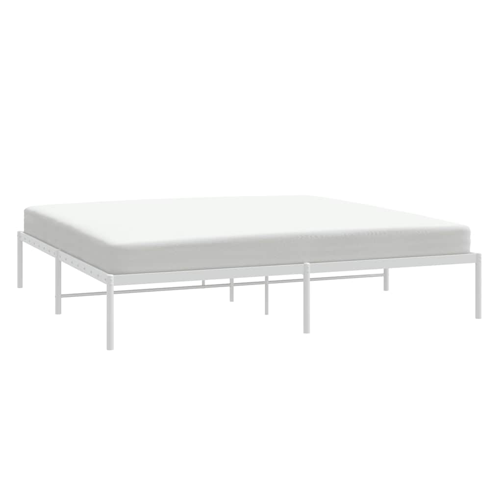 Metalni okvir za krevet bijeli 183x213 cm
