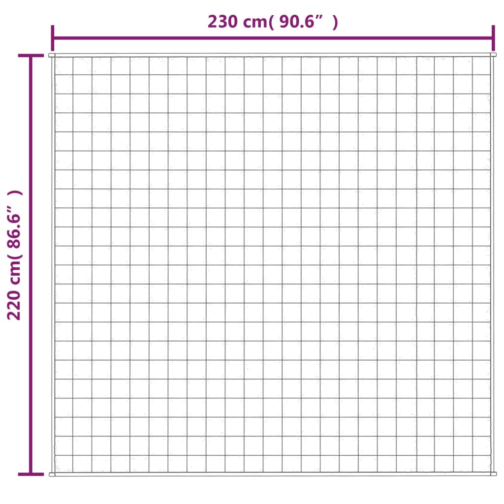 Teška deka svijetla krem 220x230 cm 11 kg od tkanine