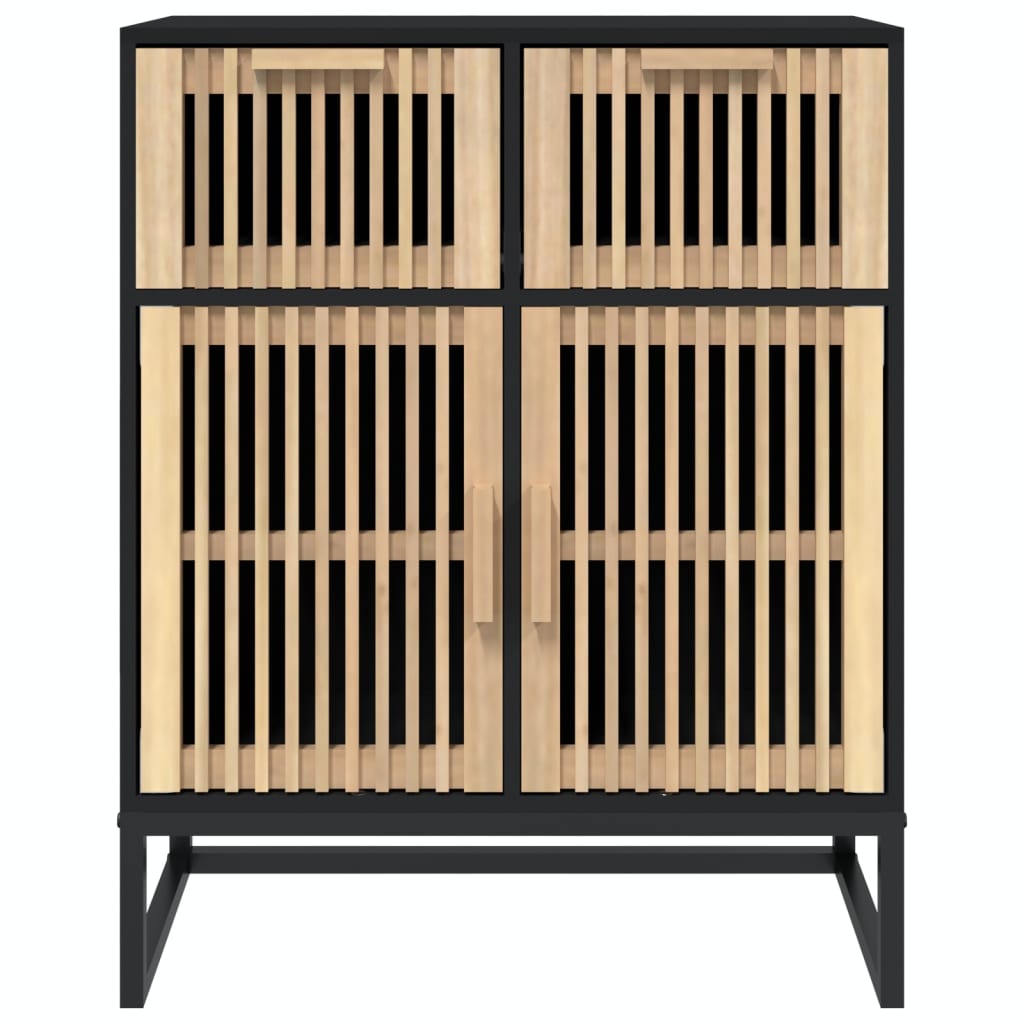 Komoda crna 60 x 30 x 75 cm od konstruiranog drva