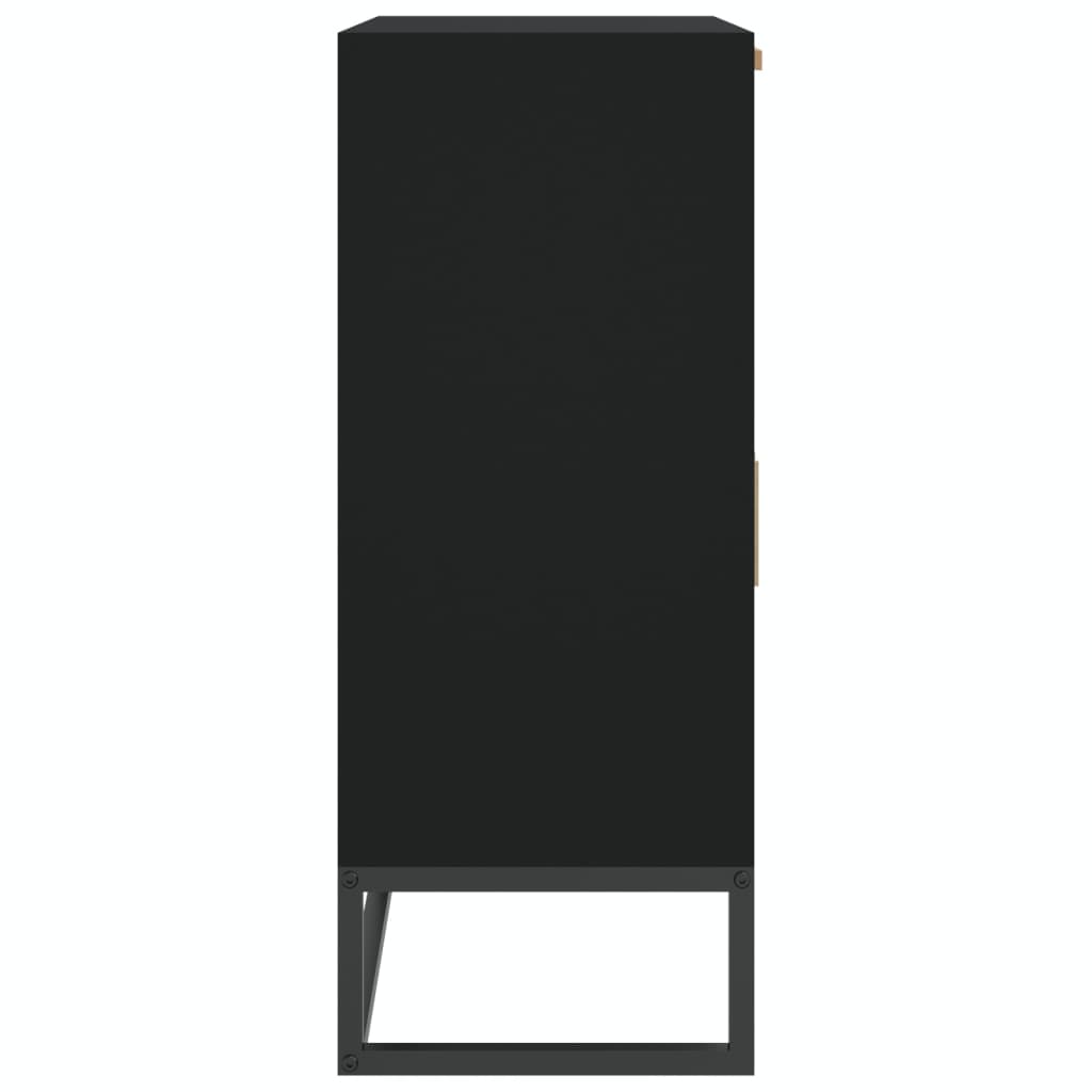 Komoda crna 60 x 30 x 75 cm od konstruiranog drva