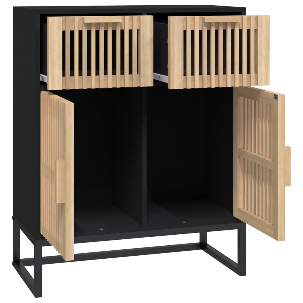 Komoda crna 60 x 30 x 75 cm od konstruiranog drva