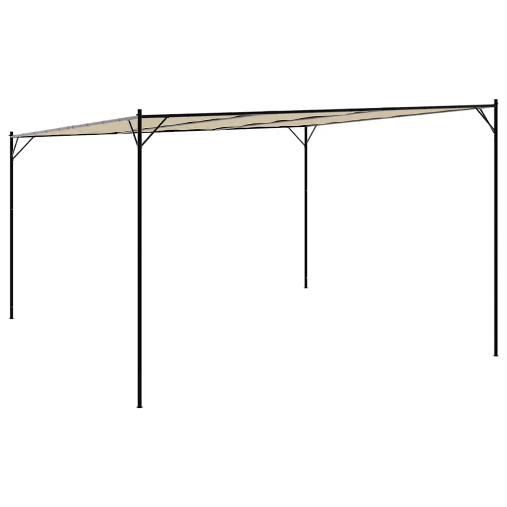 Sjenica bež 4 x 4 m 180 g/m² od tkanine i čelika
