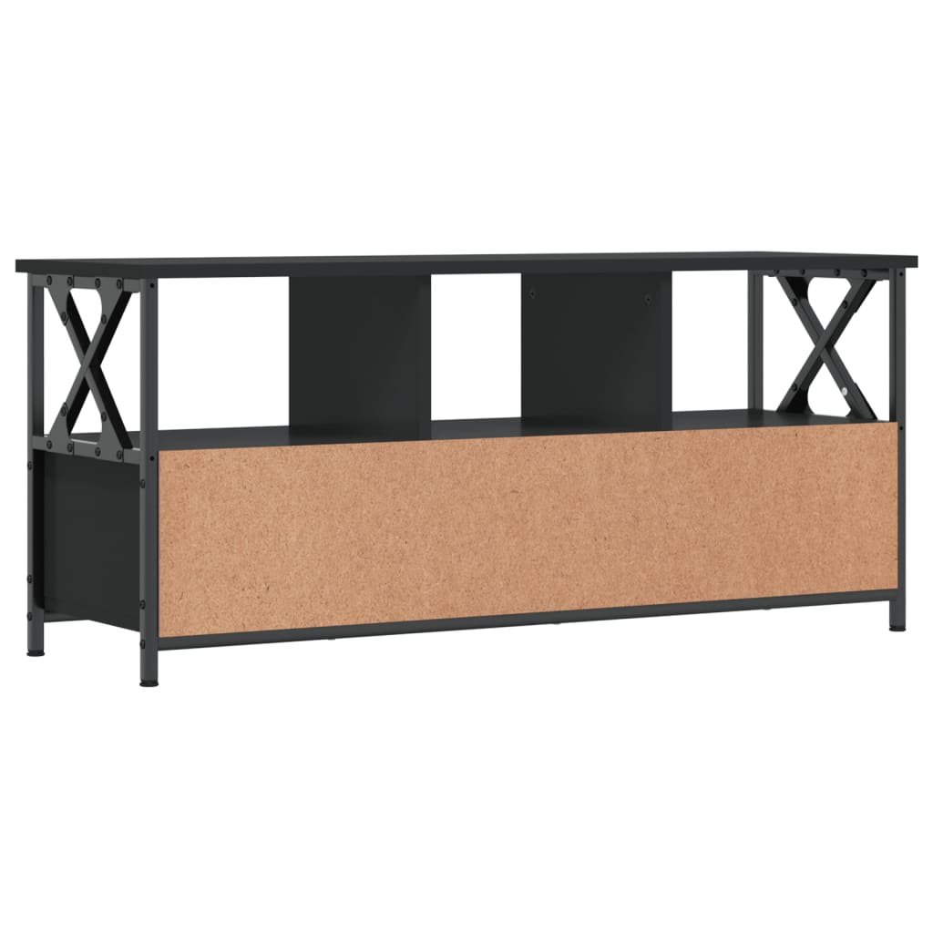 TV ormarić crni 102 x 33 x 45 cm konstruirano drvo i željezo