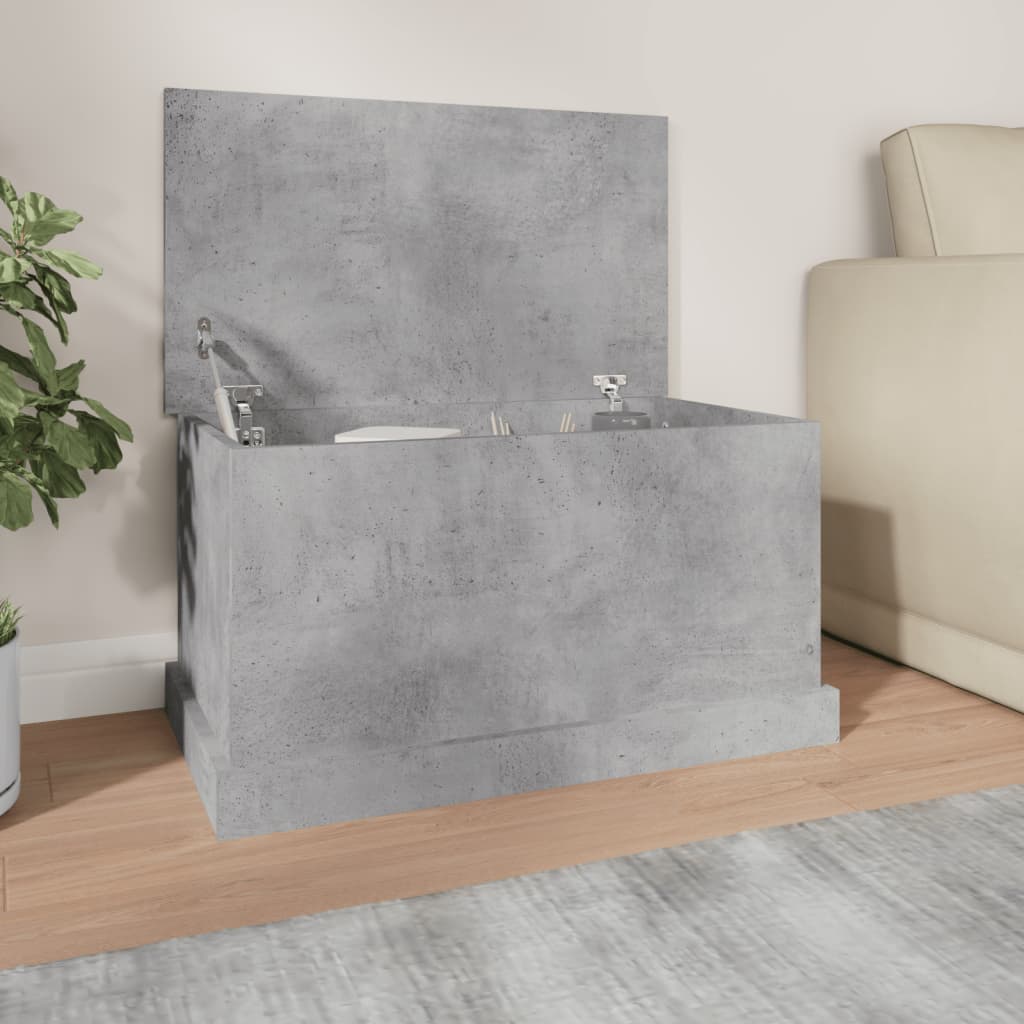 Kutija za pohranu boja betona 70 x 40 x 38 cm konstruirano drvo