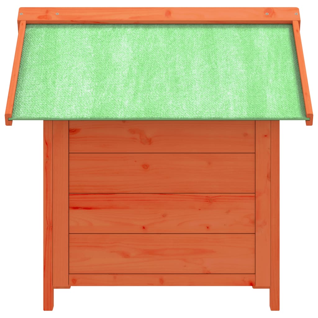 Kućica za pse smeđa 65 x 65 x 61,5 cm od masivne borovine