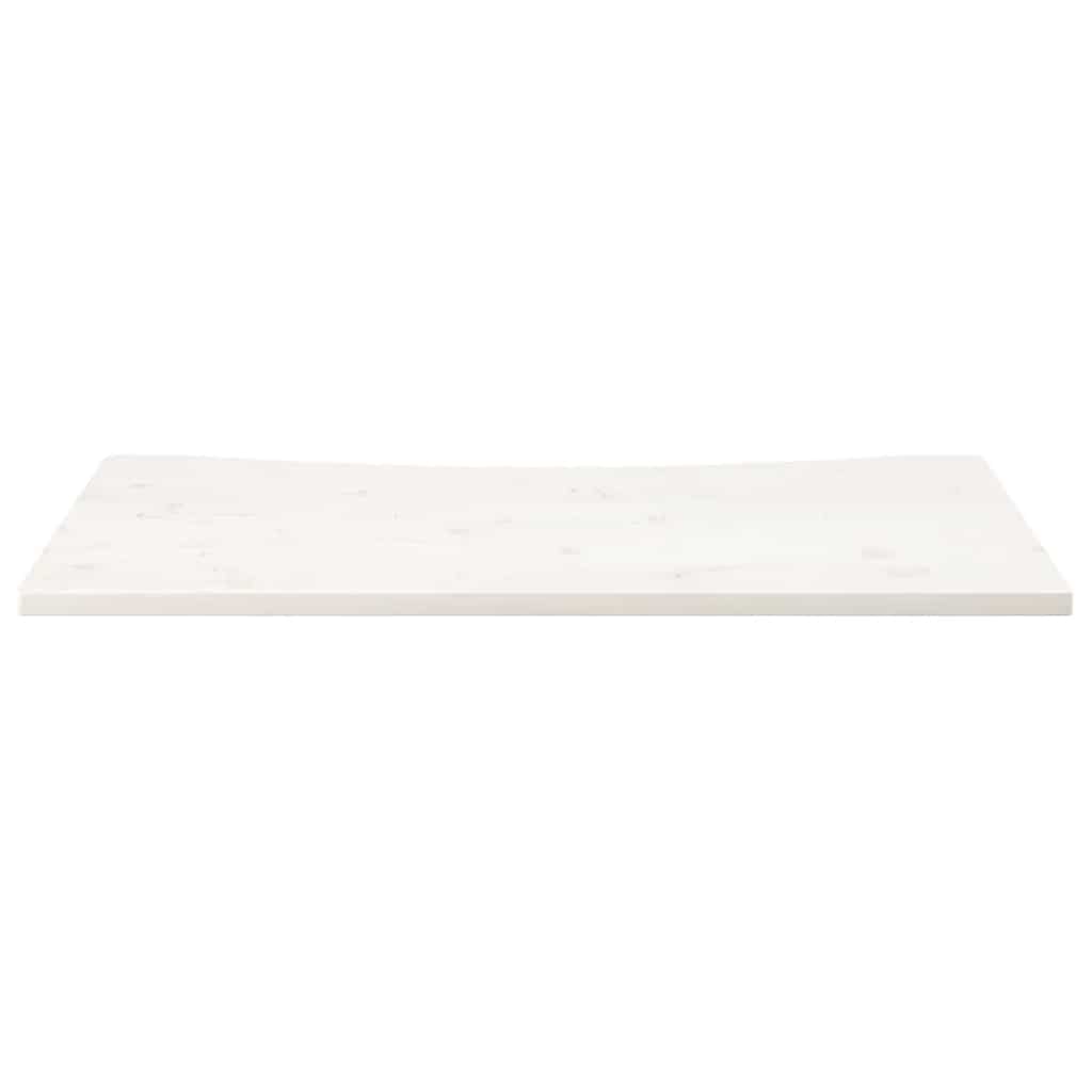 Ploča za radni stol bijela 100x50x2,5 cm od masivne borovine