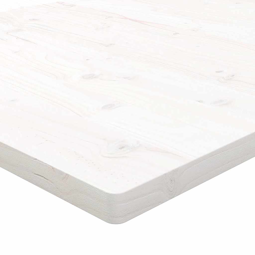 Ploča za radni stol bijela 100x50x2,5 cm od masivne borovine