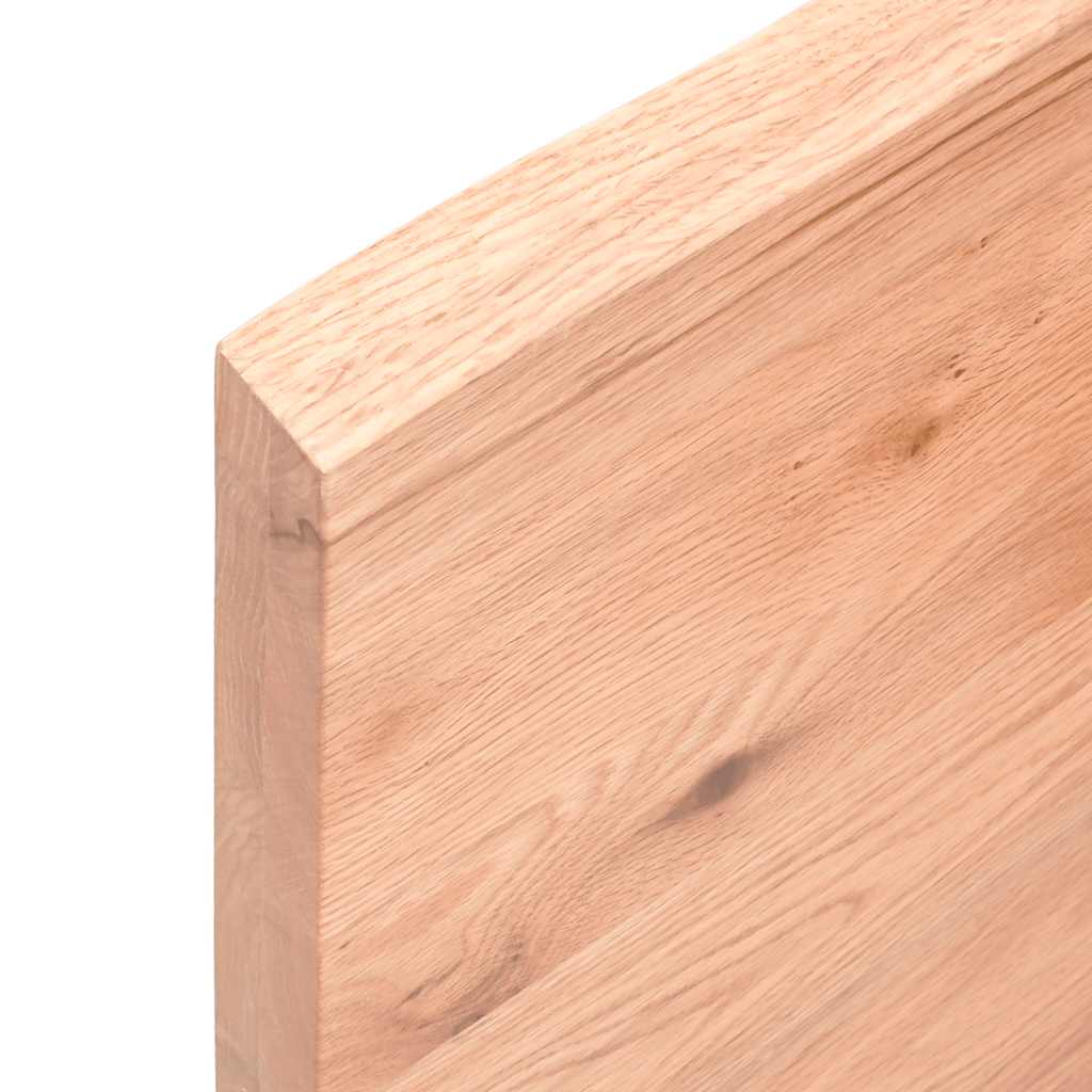 Zidna polica svjetlosmeđa 120x30x(2-4) cm obrađena hrastovina