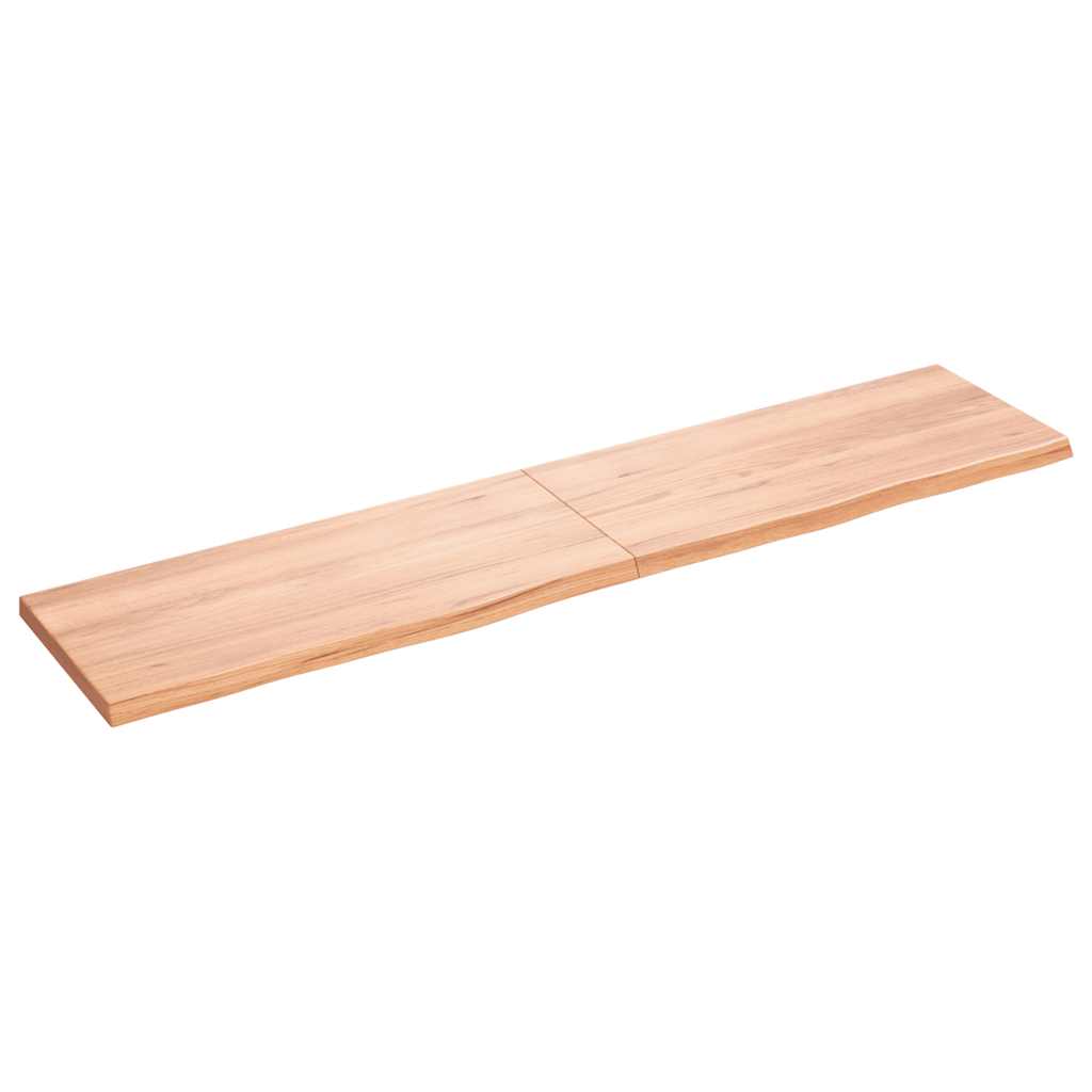 Zidna polica svjetlosmeđa 180x40x(2-4) cm obrađena hrastovina