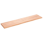 Zidna polica svjetlosmeđa 180x40x(2-4) cm obrađena hrastovina