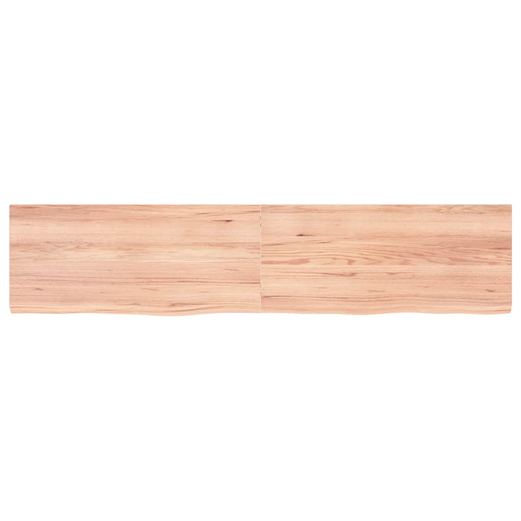 Zidna polica svjetlosmeđa 180x40x(2-4) cm obrađena hrastovina
