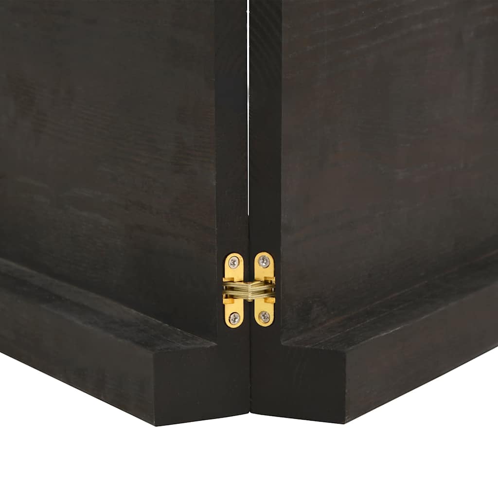 Zidna polica tamnosmeđa 120x40x(2-6) cm od obrađene hrastovine