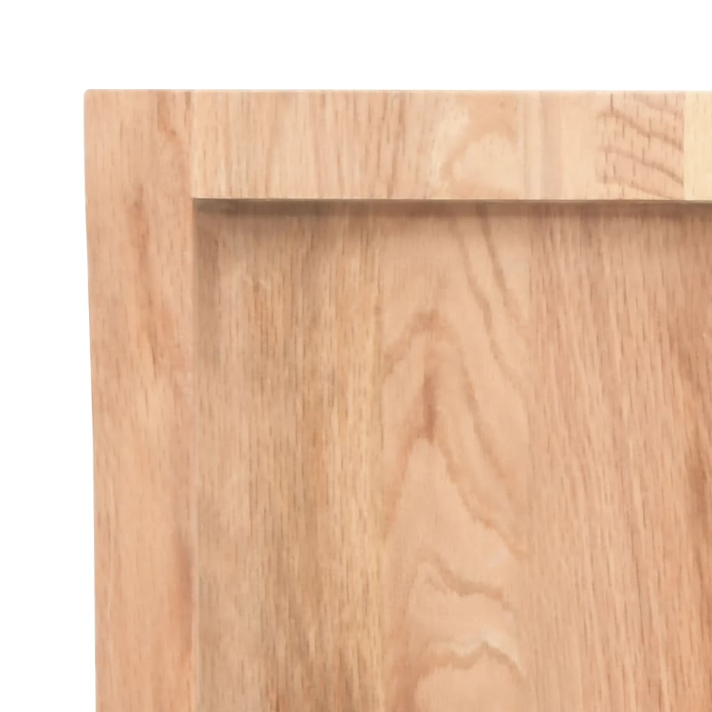 Kupaonska radna ploča svjetlosmeđa 100x40x(2-6) cm masivno drvo