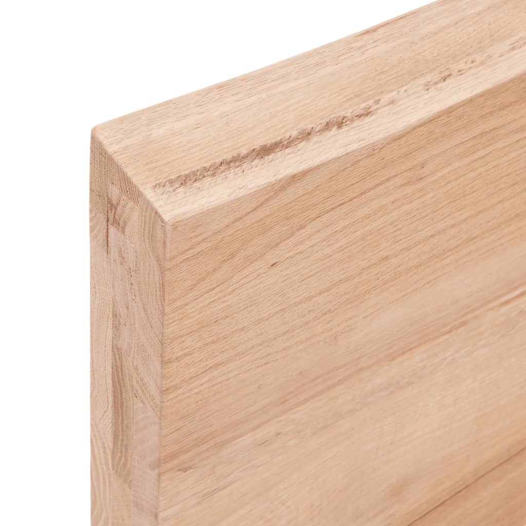 Kupaonska radna ploča svjetlosmeđa 100x40x(2-6) cm masivno drvo