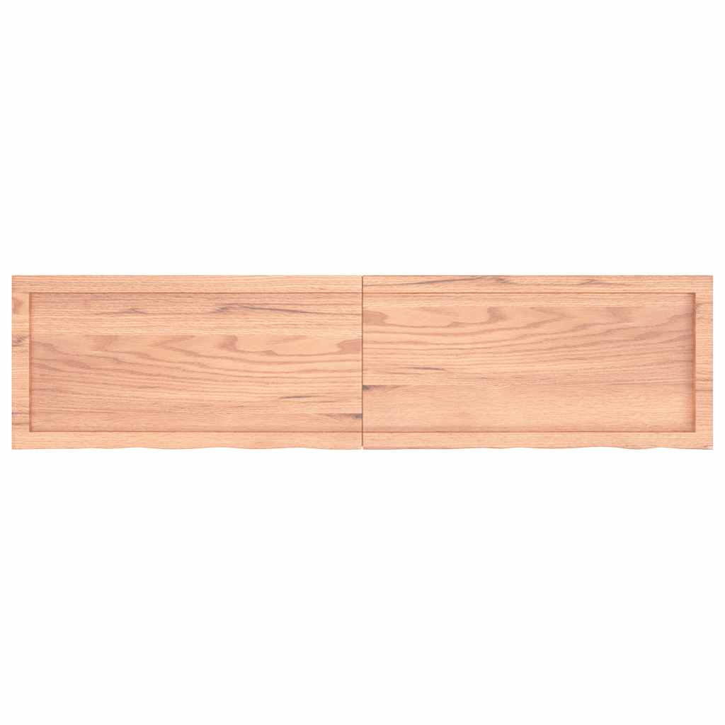Kupaonska radna ploča svjetlosmeđa 160x40x(2-4) cm masivno drvo