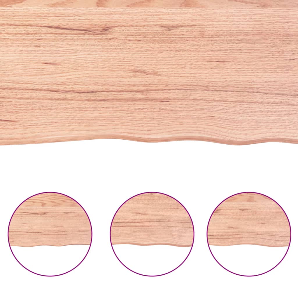 Stolna ploča svjetlosmeđa 100x40x(2-6) cm tretirana hrastovina