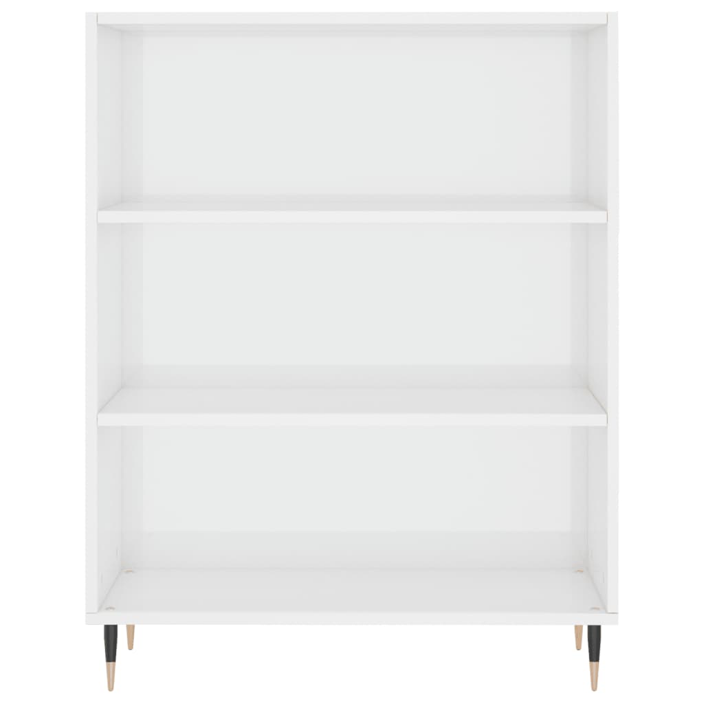 Regal za knjige sjajni bijeli 69,5x32,5x90 cm konstruirano drvo