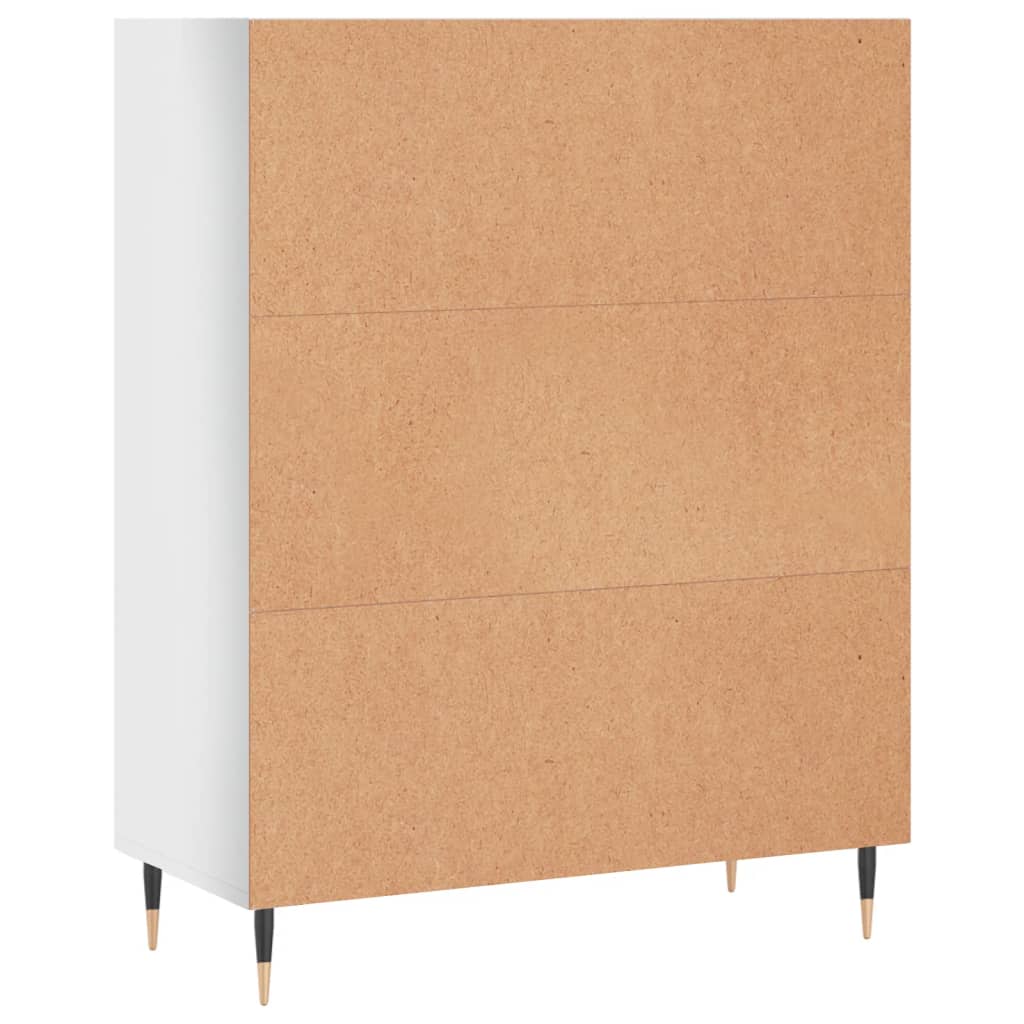 Regal za knjige sjajni bijeli 69,5x32,5x90 cm konstruirano drvo