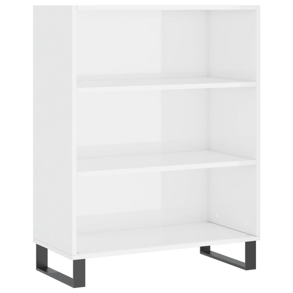 Ormarić s policama sjajni bijeli 69,5 x 32,5 x 90 cm drveni