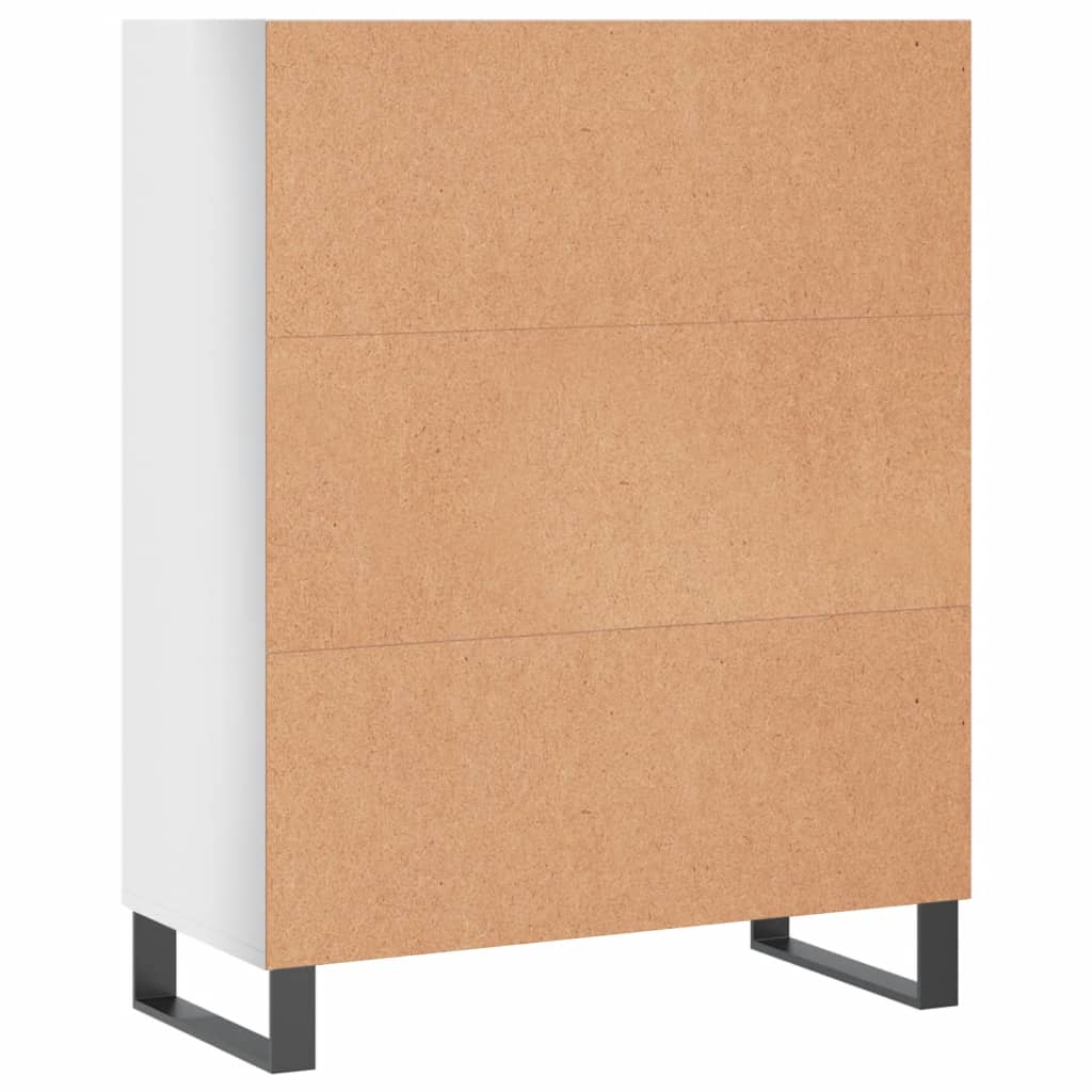 Ormarić s policama sjajni bijeli 69,5 x 32,5 x 90 cm drveni
