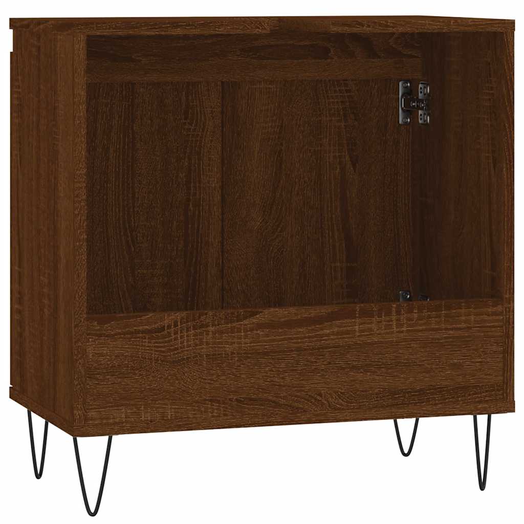 Kupaonski ormarić boja hrasta 58x33x60 cm konstruirano drvo Smeđa