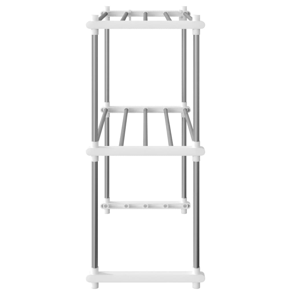 Polica za mikrovalnu pećnicu bijela 51 x 27 x 63 cm aluminijska