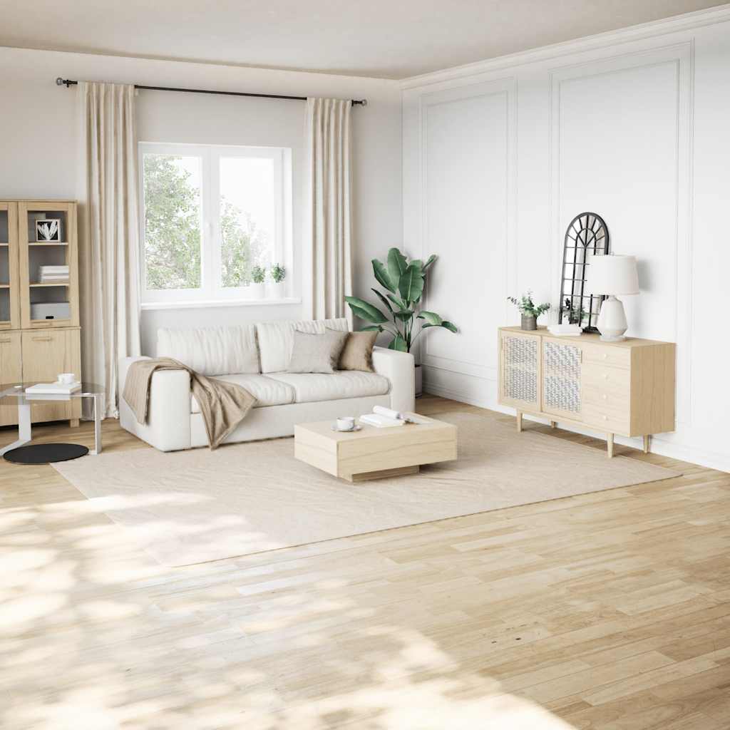 Čupavi tepih krem bijele boje 240x340 cm poliester