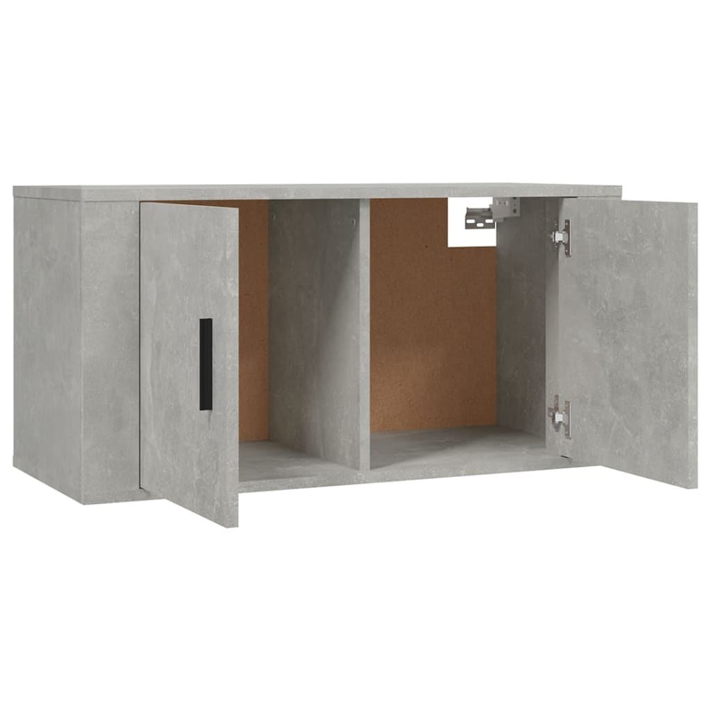 Zidni TV ormarići 2 kom siva boja betona 80x34,5x40 cm