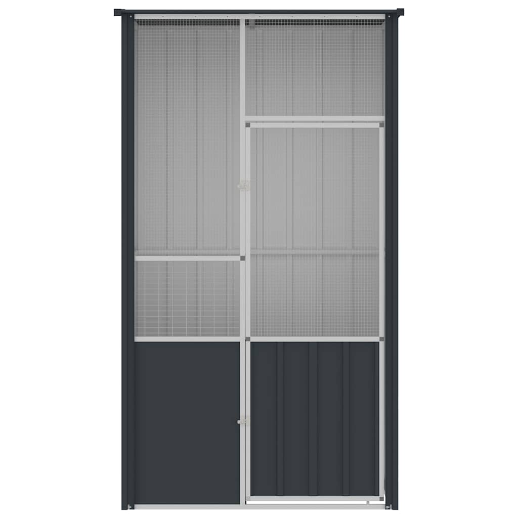 Kavez za ptice antracit 115 x 78 x 200 cm od pocinčanog čelika
