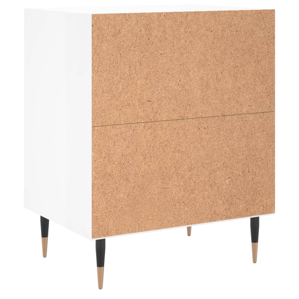 Noćni ormarići 2 kom sjajni bijeli 40x30x50cm konstruirano drvo