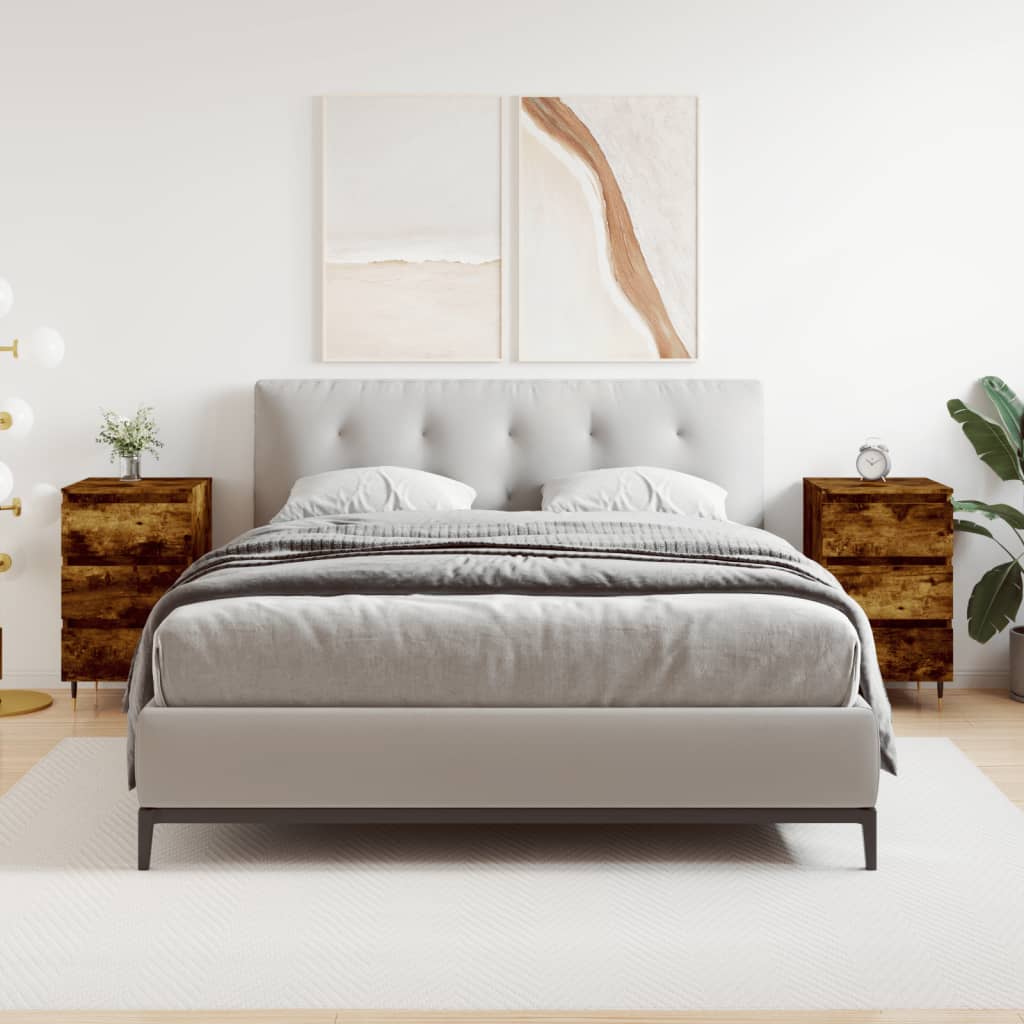 Noćni ormarići 2 kom boja hrasta 40x35x69 cm konstruirano drvo