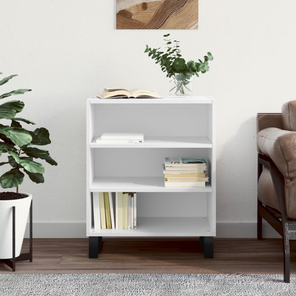 Komoda sjajna bijela 57 x 35 x 70 cm od konstruiranog drva