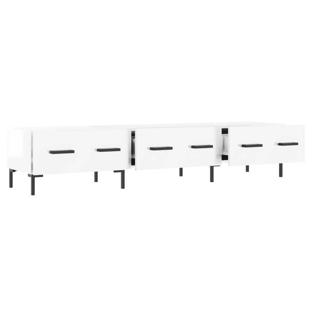 TV ormarić sjajni bijeli 150 x 36 x 30 cm od konstruiranog drva