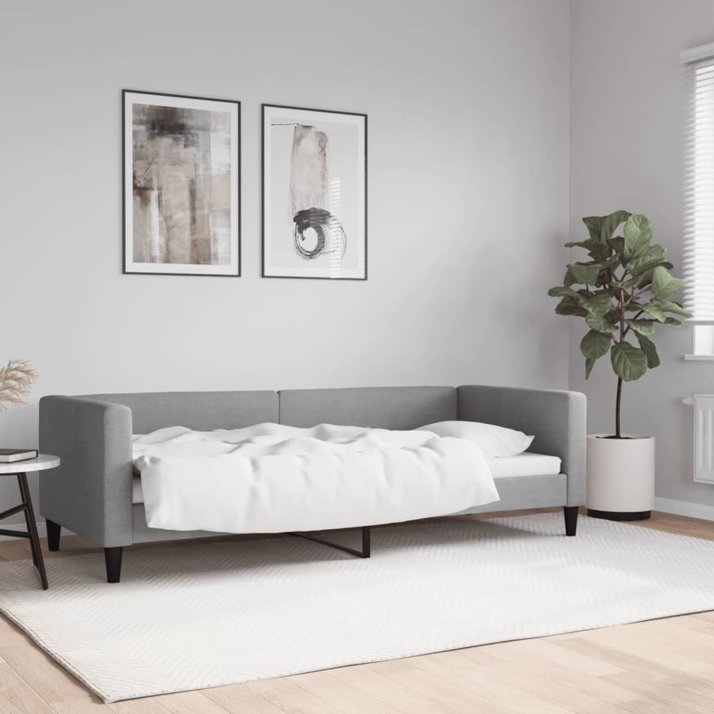Dnevni krevet svjetlosivi 80 x 200 cm od tkanine
