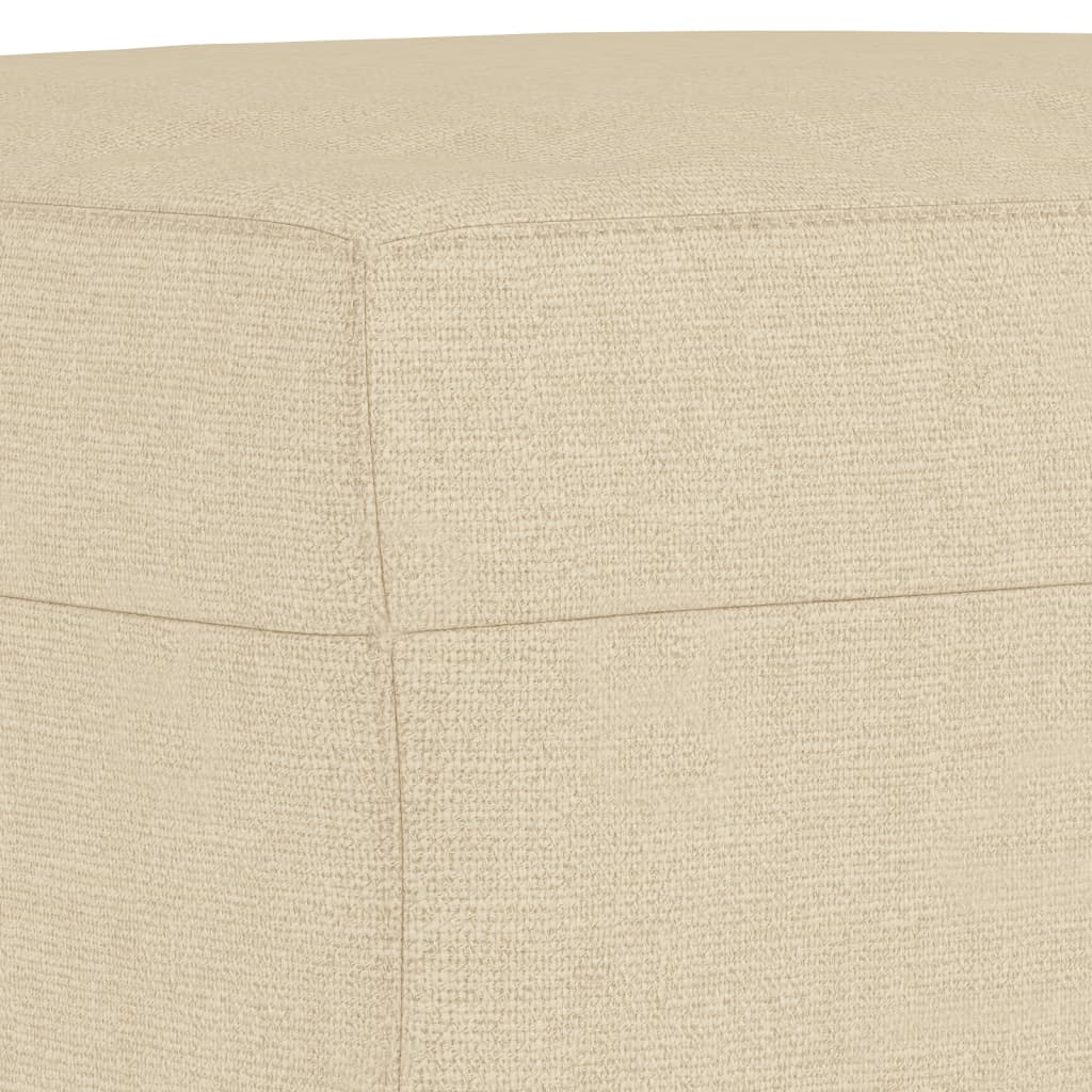4-dijelni set sofa s jastucima krem od tkanine